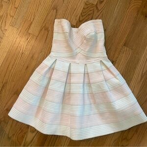 Honey Punch Pink and White Bandage Mimi dress